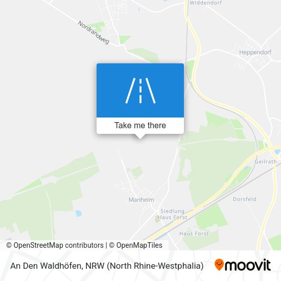 An Den Waldhöfen map