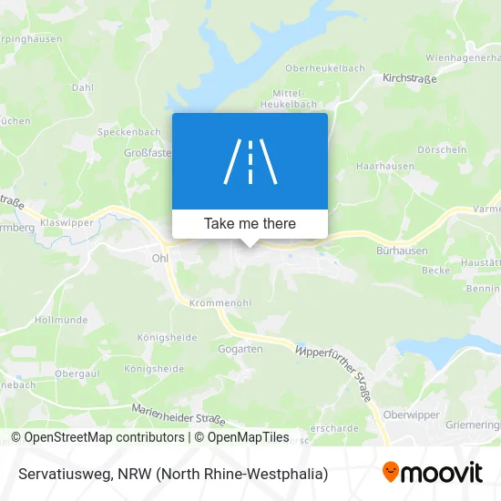 Servatiusweg map