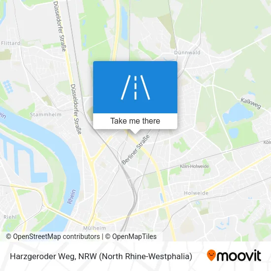 Карта Harzgeroder Weg