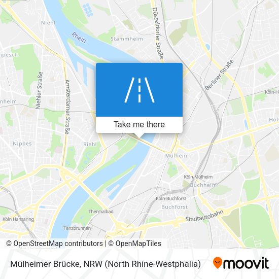 Mülheimer Brücke map