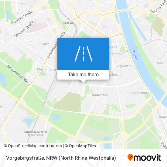 Карта Vorgebirgstraße