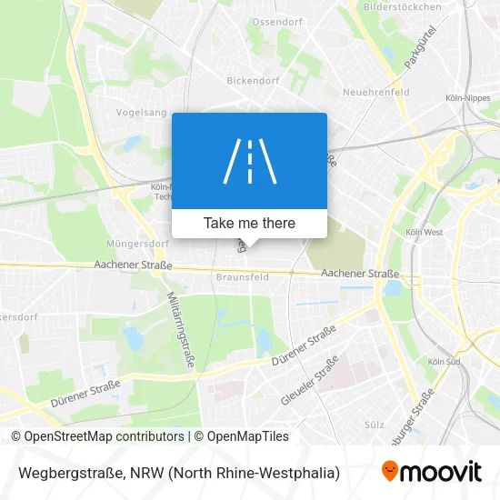 Карта Wegbergstraße