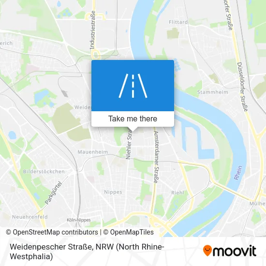 Карта Weidenpescher Straße