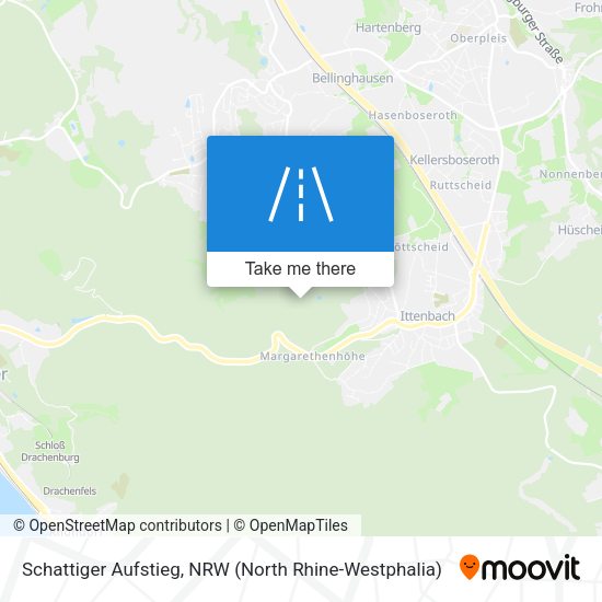 Schattiger Aufstieg map