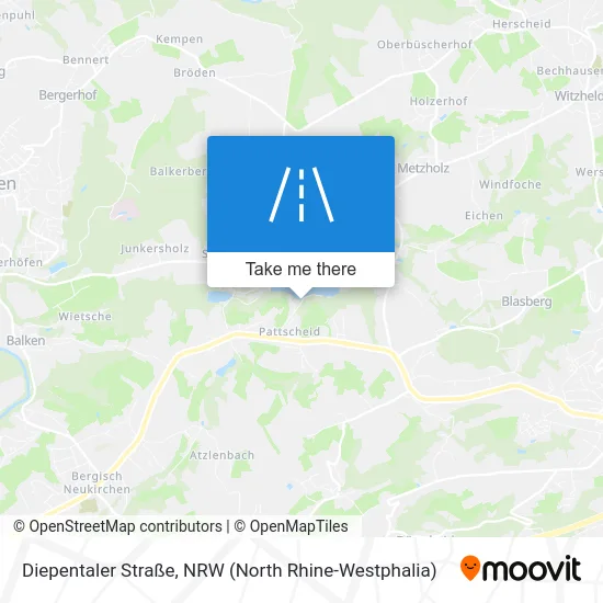 Карта Diepentaler Straße