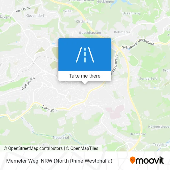 Memeler Weg map