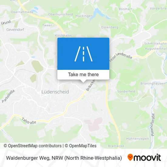 Waldenburger Weg map