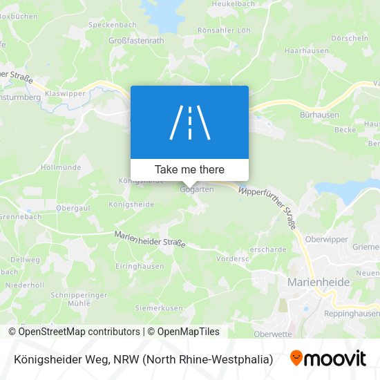Königsheider Weg map