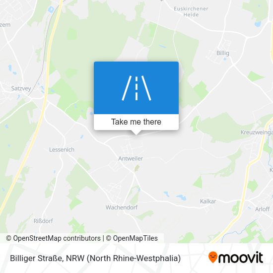 Billiger Straße map