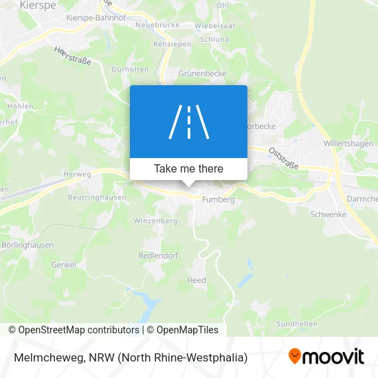 Melmcheweg map