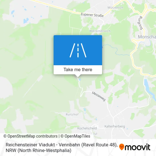 Карта Reichensteiner Viadukt - Vennbahn (Ravel Route 48)