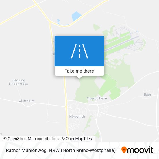 Rather Mühlenweg map