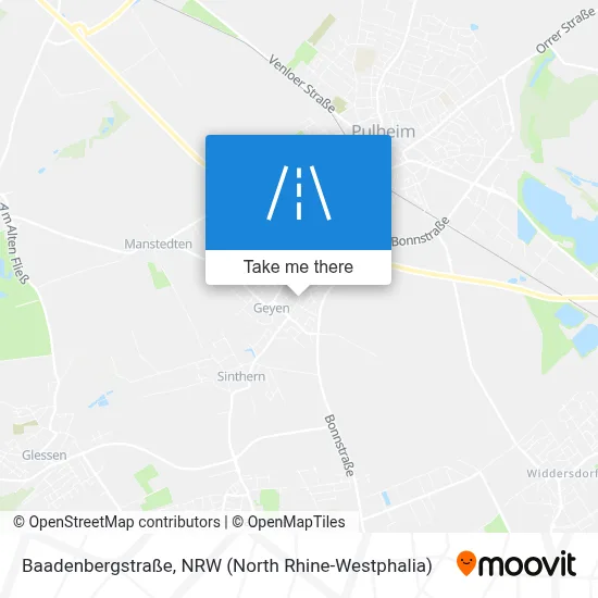 Baadenbergstraße map