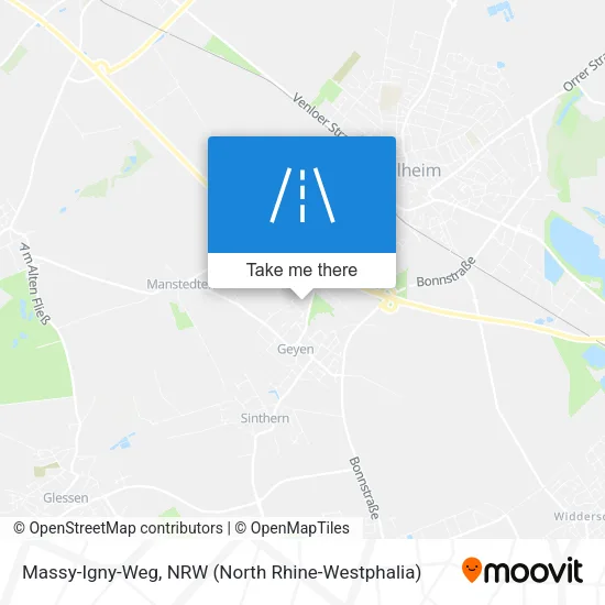 Карта Massy-Igny-Weg
