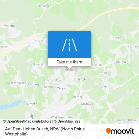 Карта Auf Dem Hohen Busch