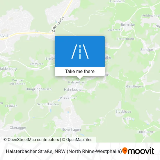 Карта Halsterbacher Straße