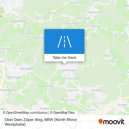 Ober Dem Zöper Weg map