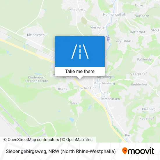 Карта Siebengebirgsweg