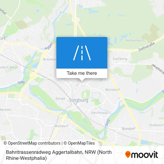 Карта Bahntrassenradweg Aggertalbahn