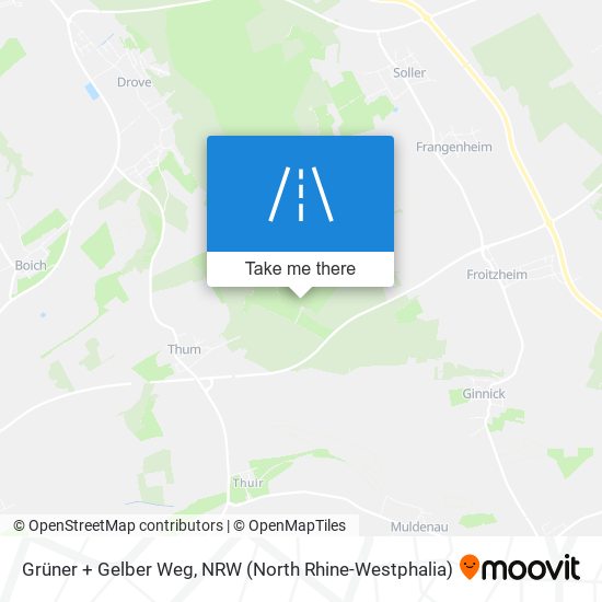 Grüner + Gelber Weg map