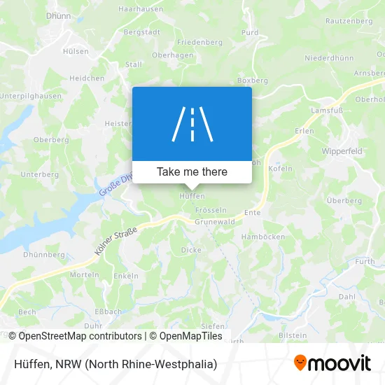 Hüffen map