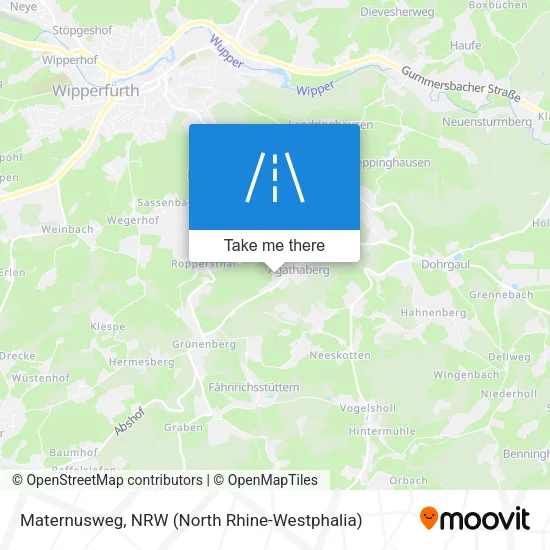 Maternusweg map
