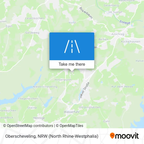 Карта Oberscheveling
