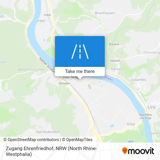 Zugang Ehrenfriedhof map