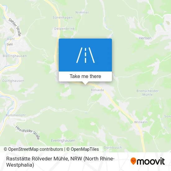Карта Raststätte Rölveder Mühle