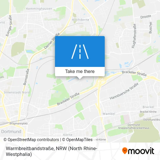 Карта Warmbreitbandstraße