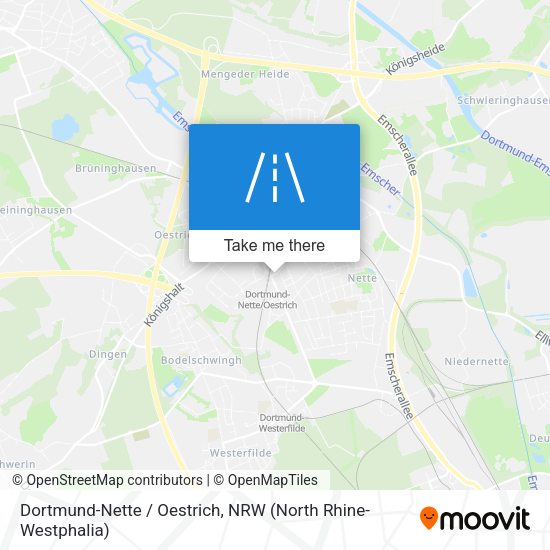 Dortmund-Nette / Oestrich map