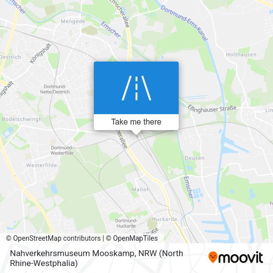 Nahverkehrsmuseum Mooskamp map