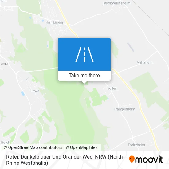 Roter, Dunkelblauer Und Oranger Weg map