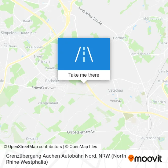 Grenzübergang Aachen Autobahn Nord map