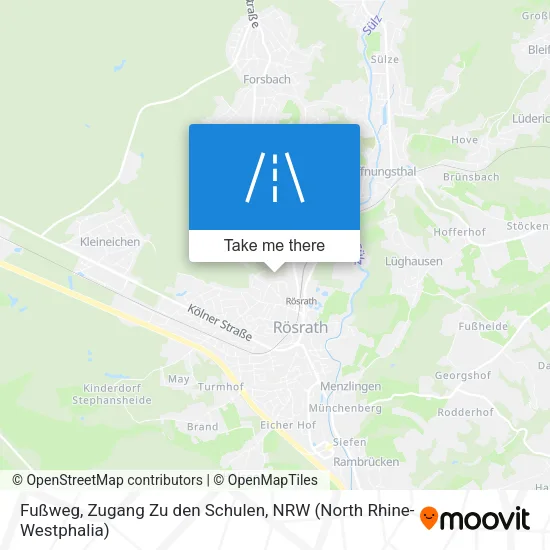 Карта Fußweg, Zugang Zu den Schulen