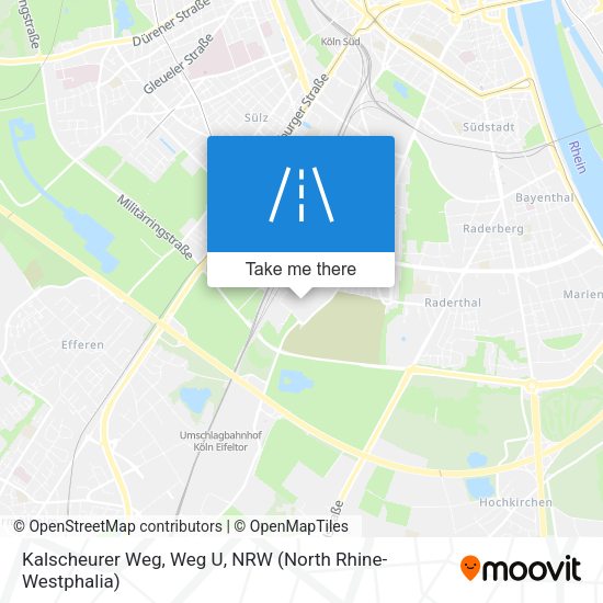 Kalscheurer Weg, Weg U map
