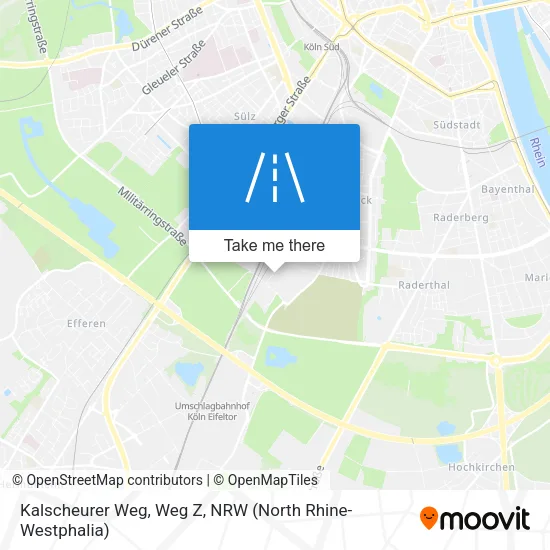 Карта Kalscheurer Weg, Weg Z