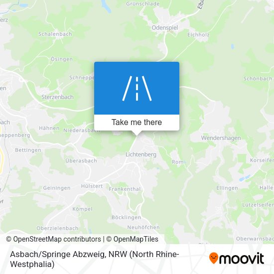 Asbach/Springe Abzweig map