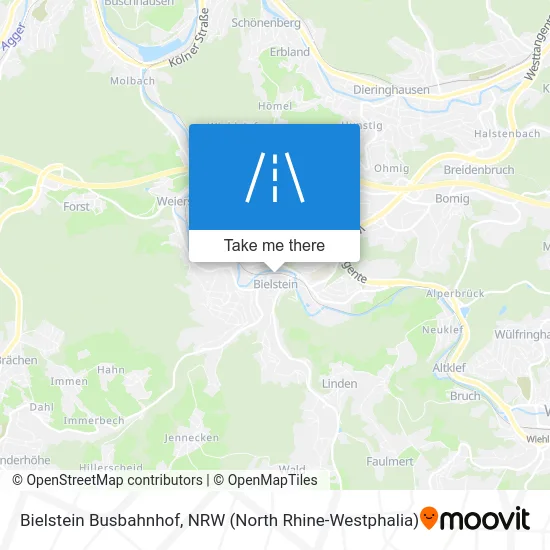 Bielstein Busbahnhof map