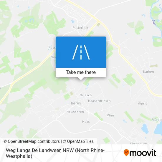 Карта Weg Langs De Landweer