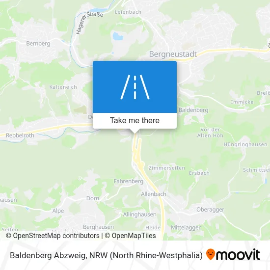 Baldenberg Abzweig map