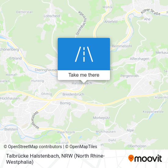 Talbrücke Halstenbach map