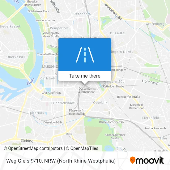 Карта Weg Gleis 9/10
