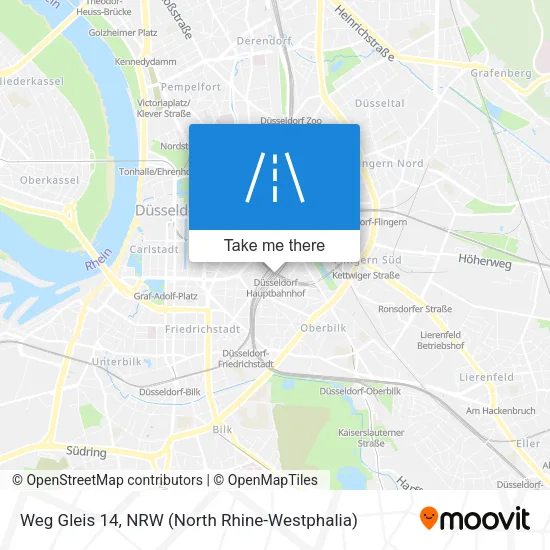 Weg Gleis 14 map