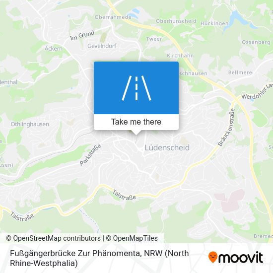 Fußgängerbrücke Zur Phänomenta map