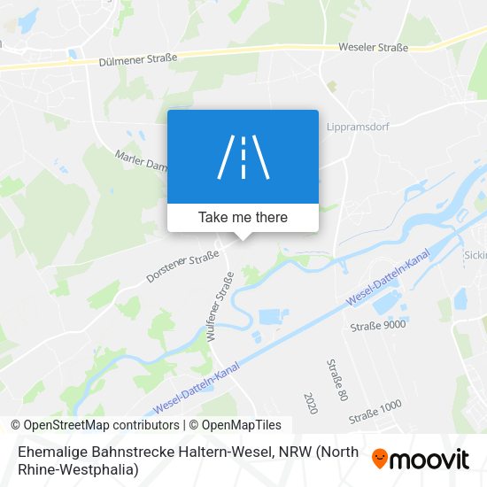 Ehemalige Bahnstrecke Haltern-Wesel map