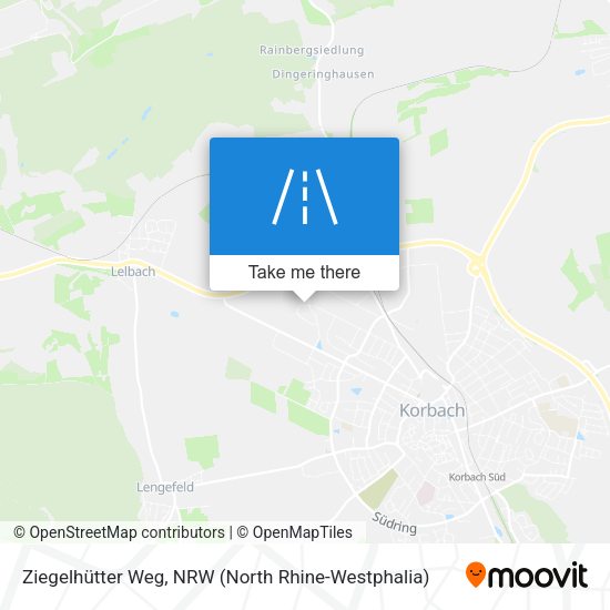 Ziegelhütter Weg map