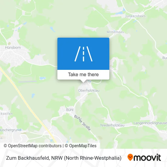 Карта Zum Backhausfeld