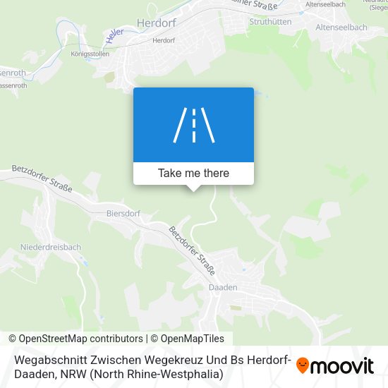 Wegabschnitt Zwischen Wegekreuz Und Bs Herdorf-Daaden map