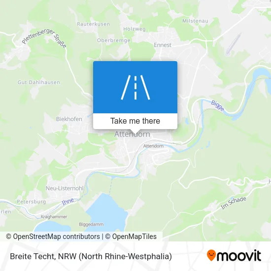 Карта Breite Techt